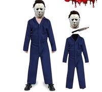Michael Myers Costume per bambini, 3 pezzi, maschera horror Michael Myers, tuta con giocattolo di sangue, carnevale, Halloween, cosplay