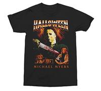 Michael Myers Halloween Collage Horror Film Splatter Nero T-Shirt 54-35
