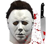 Michael Myers Maschera Halloween Inquietante Killer Kills Spaventoso Horror a testa intera in lattice Michael Myers Maschera Halloween Cosplay Costume Accessori di scena per adulti