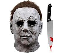 Michael Myers Maschera Halloween Inquietante Killer Kills Spaventoso Horror a testa intera in lattice Michael Myers Maschera Halloween Cosplay Costume Accessori di scena per adulti