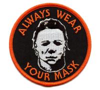 Michael Myers Toppa Sempre Indossare il Tuo Maschera Ricamato Ferro Su