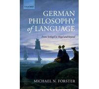Michael N. Forster German Philosophy of Language (Copertina rigida)
