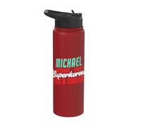 Michael perché anche i supereroi hanno bisogno di un compagno divertente Stainless Steel Insulated Water Bottle