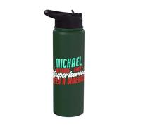 Michael perché anche i supereroi hanno bisogno di un compagno divertente Stainless Steel Insulated Water Bottle