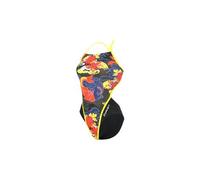 Michael phelps koi open back costume da bagno intero donna nero