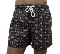 Michael Rich Costume Uomo Mare. Pantaloncino da Bagno ad Asciugatura Rapida. (IT, Testo, XL, Regular, Regular, Fantasia Carte da Gioco)