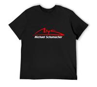 Michael Schumacher Logo Schumi Racing T-Shirt Graphic Tee Printed Top for Men's T Shirt Black M