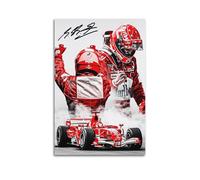 Michael Schumacher Poster artistico alla moda, stampa su tela, decorazione da parete, 50 x 75 cm
