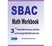 Michael Smith R SBAC Math Workbook: 3rd Grade Math Exercises, Activi (Tascabile)