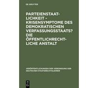 Michael Stollei Parteienstaatlichkeit - Krisensymptome des de (Copertina rigida)