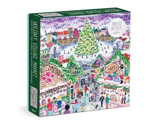 Michael Storrings Holiday Village Market 1000pc Foil Puzzle in Square Box