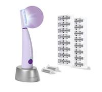 Michael Todd Beauty - Sonicsmooth Pro+ - Rasoio Dermaplaning per viso da donna, sistema di dermaplaning con luce LED, per rimuovere la peluria da donna, 16 lame per dermolaning e 2 punte per