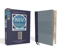 NIV Study Bible: New International Version, Navy / Blue Leathersoft, Personal Size, Red Letter, Comfort Print
