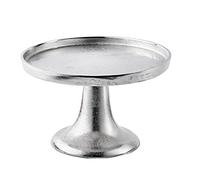 MichaelNoll - Piatto decorativo in alluminio, 26,5 cm, colore: Argento