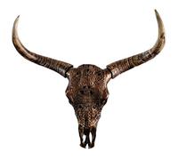 MichaelNoll Testa di toro, testa di toro e corna di toro, decorazione da parete in poliresina, grande lusso, moderna decorazione da parete per camera da letto o soggiorno, decorazione decorativa, XXL,