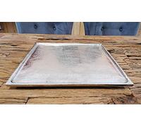 MichaelNoll Vassoio decorativo in alluminio, colore argento, misura XL, 35 x 35 x 2 cm (35 x 35 x 2 cm)