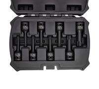 MichaelPro MP005029 - Set di 8 chiavi a bussola Torx da 1/2", T30 a T70, grado di impatto CR-Mo, robusta custodia inclusa