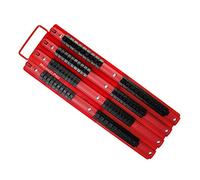 MichaelPro MP014006 - Portalampada portatile, 80 pezzi, organizer per prese, guida per prese, organizer per prese, guida rossa con clip nere