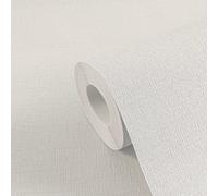 MICHALSKY Carta Da Parati In Aspetto Di Tessuto Monocromatica - Crema, Bianco