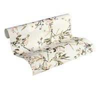 Michalsky Living 364982 36498-2 - Carta da parati in tessuto non tessuto, motivo floreale, 10,05 m x 0,53 m, colore crema, beige, verde