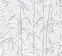 Michalsky Living Carta da parati in bambù Change is good Carta da parati tropicale Bold Bamboo in tessuto non tessuto, crema beige opaco finemente strutturato, 379892