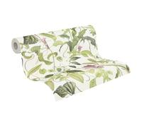 Michalsky Living Carta da parati in tessuto non tessuto, motivo Change is good tropicale, motivo floreale fantastico, colore: crema, verde, rosa opaco, finemente strutturato, 379881