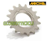 MICHE PIGNONE PISTA ACCIAIO CON SUPPORTO 18 DENTI