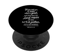 Michea 6:8 Fai la giustizia ama la gentilezza cammina umilmente Dio delle Scritture PopSockets PopGrip Adesivo