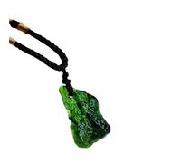Michear Collana con pietra di cristallo moldavite, ciondolo in pietra irregolare artificiale verde meteorite regalo energetico