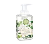Michel Design Works Foaming Hand Soap 17,8 oz, Magnolia Petals Scent and Design, burro di karité e aloe vera, bellissimo contenitore quadrato con pompa