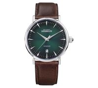 Michel Herbelin 1647/AP16BR - Orologio da uomo, ispirazione automatica, in pelle marrone, quadrante verde