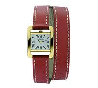 Michel Herbelin 5th Avenue 17037/P01MA - Orologio da donna al quarzo con display analogico bianco e cinturino in pelle marrone, bianco/marrone., Cinturino