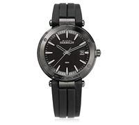Michel Herbelin | mens newport | cinturino in gomma nera | quadrante nero | 12288/G33CA, Cinghia