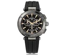 Michel Herbelin Newport 37688/G33TCA - Scatola in acciaio, 43 mm, cinturino in silicone, fibbia pieghevole