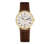 Michel Herbelin Placcato oro signore cinturino in pelle classica 16845/P08GO
