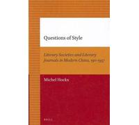 Michel Hockx Questions of Style (Tascabile) Asian Studies