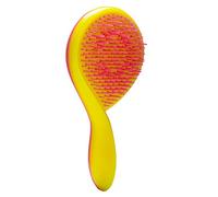 Michel Mercier Girlie - Spazzola districante per capelli fini, per bambini, con manico rosa e denti gialli