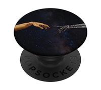Michelangelo Creazione Di Adam Hands Cyborg Robotics Divertente AI PopSockets PopGrip Adesivo