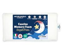 Michelangelo HomeRelax - Cuscino Bambino Memory Foam DISPOSITIVO MEDICO, 2 3 4 5 Anni, Antisoffoco per Lettino, 50x26 Made in Italy, OEKO-TEX, Ipoallergenico Anallergico Antiacaro, da Viaggio Culla