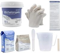 Michelangelo Kit Calco Mani Coppia Set Completo Con Alginato, Gesso E Caraffa Gr
