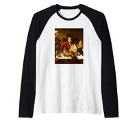 Michelangelo Merisi da Caravaggio - Cena a Emmaus Maglia con Maniche Raglan