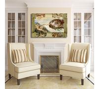 Michelangelo soffitto Cappella Sistina quadro stampa tela dipinto telaio arredo