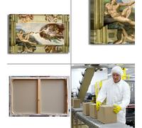 Michelangelo soffitto Cappella Sistina quadro stampa tela dipinto telaio arredo