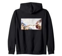 Michelangelo The Creation of Adam (Sistine Chapel Ceiling) Felpa con Cappuccio