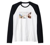 Michelangelo The Creation of Adam (Sistine Chapel Ceiling) Maglia con Maniche Raglan