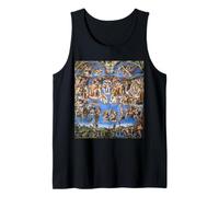 Michelangelo Ultimo Giudizio Affresco 1536-1541 Opera d'Arte Canotta