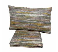 Michele Biancheria Casa - Copripiumino Matrimoniale Rainbow Texture 250x200+40 cm con 2 Federe 52x82 cm a Patella - Set Biancheria Letto Morbidoe e Traspirante (Rainbow Texture, Matrimoniale)