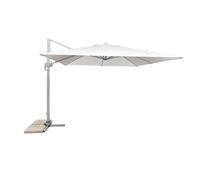 MICHELE SOGARI Ombrellone da Giardino 3X4 Bianco Base Decentrata Alluminio 3 X 4 Telo Poliestere e Rotazione 360 gr - Total White (ombrellone)