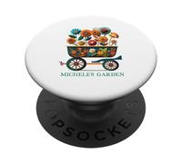 Michele's Garden Giardinaggio Piante Fiori Michele PopSockets PopGrip Adesivo