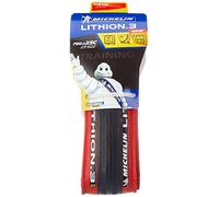 Michelin 0123l3r, lithion 3 Unisex Adulto, Nero/Rosso, 23-622 (28´´) 700×23C